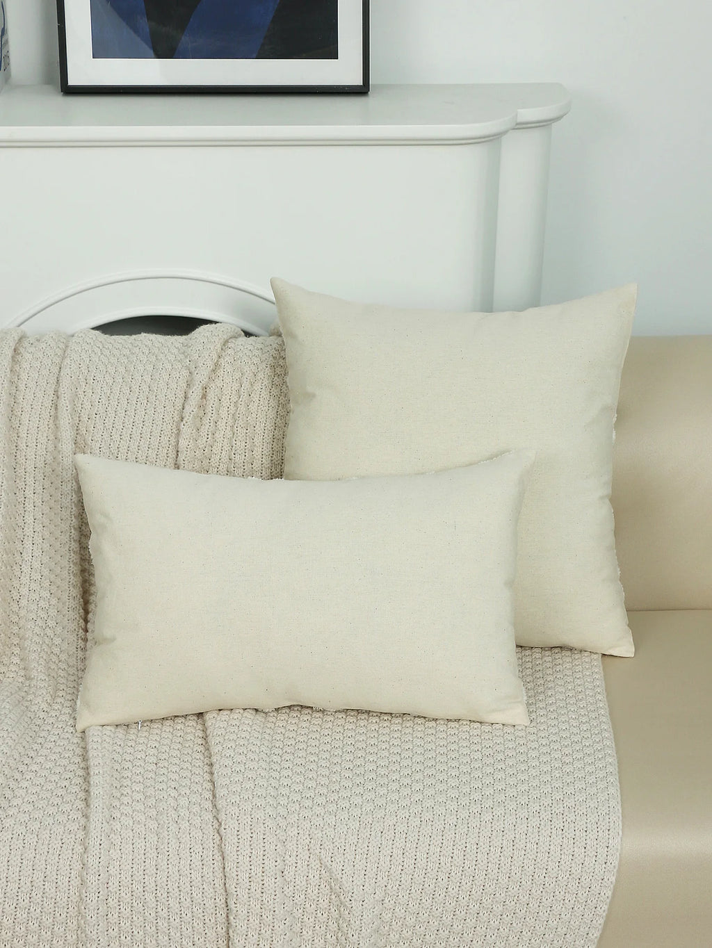 Housse de Coussin en Peluche douce