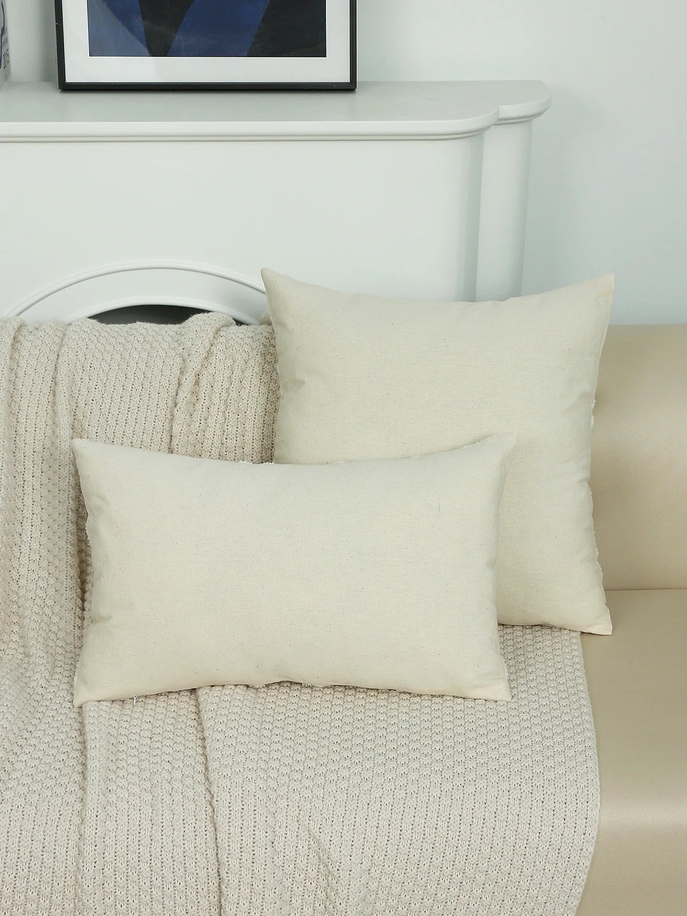 Housse de Coussin en Peluche douce
