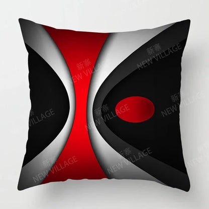 Housse de Coussin Rouge et Noir