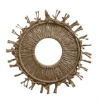 Miroir Mural Rond en Macramé