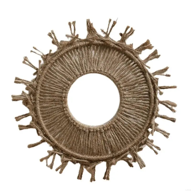 Miroir Mural Rond en Macramé