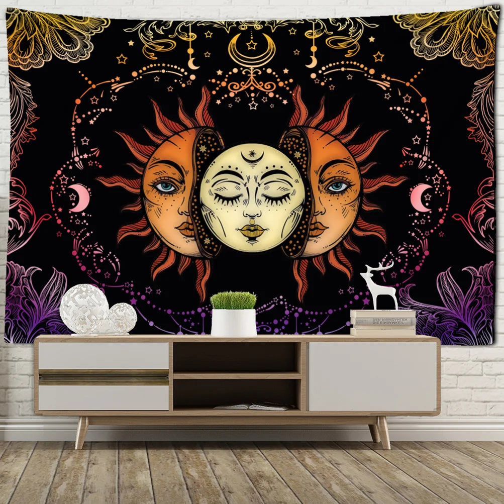 Tenture Murale Soleil et Lune
