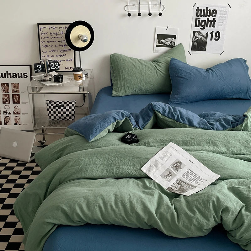 Parure Housse  de Couette en Coton