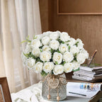 Fleur Artificielle Bouquet de Rose en Soie