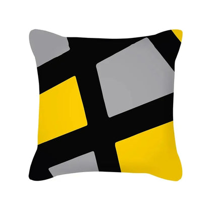 Housse de Coussin à Motif Jaune