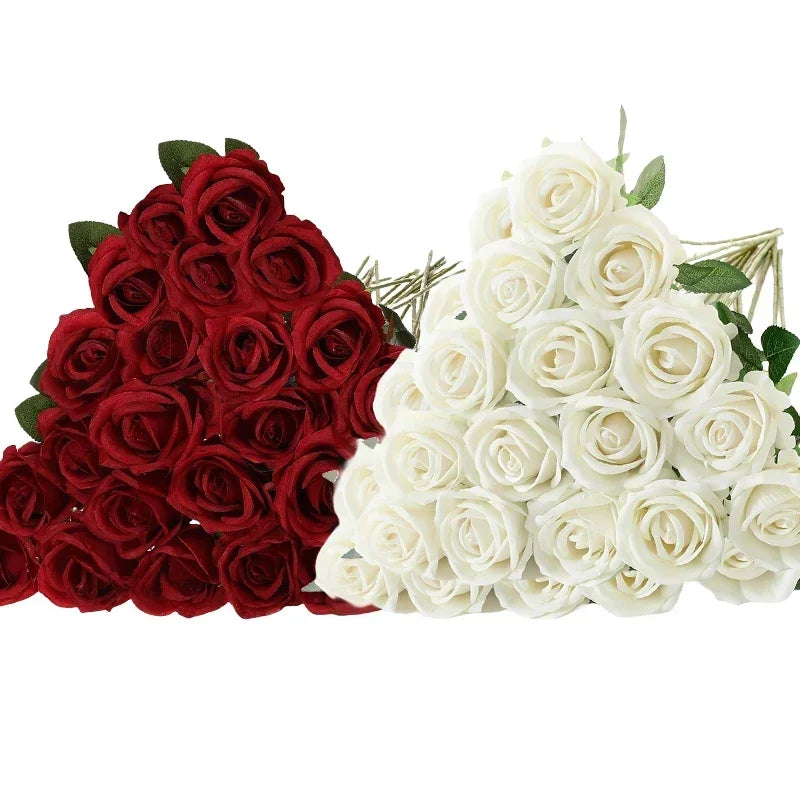 Fleur Artificielle Rose en Velours