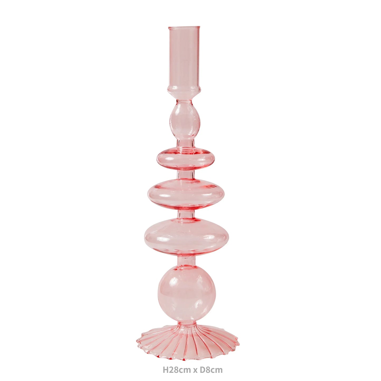 Bougeoir en Verre Coloré