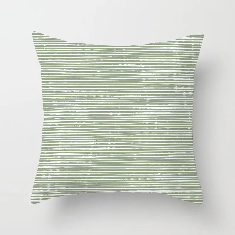 Housse de Coussin Décorative à Motif Géométrique