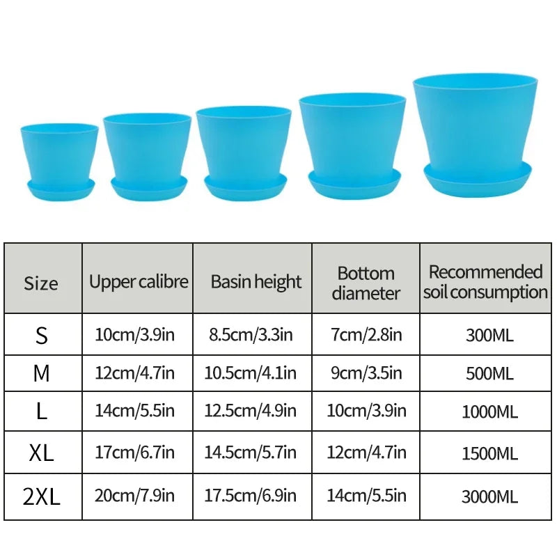 Pot de Fleur Rond Coloré