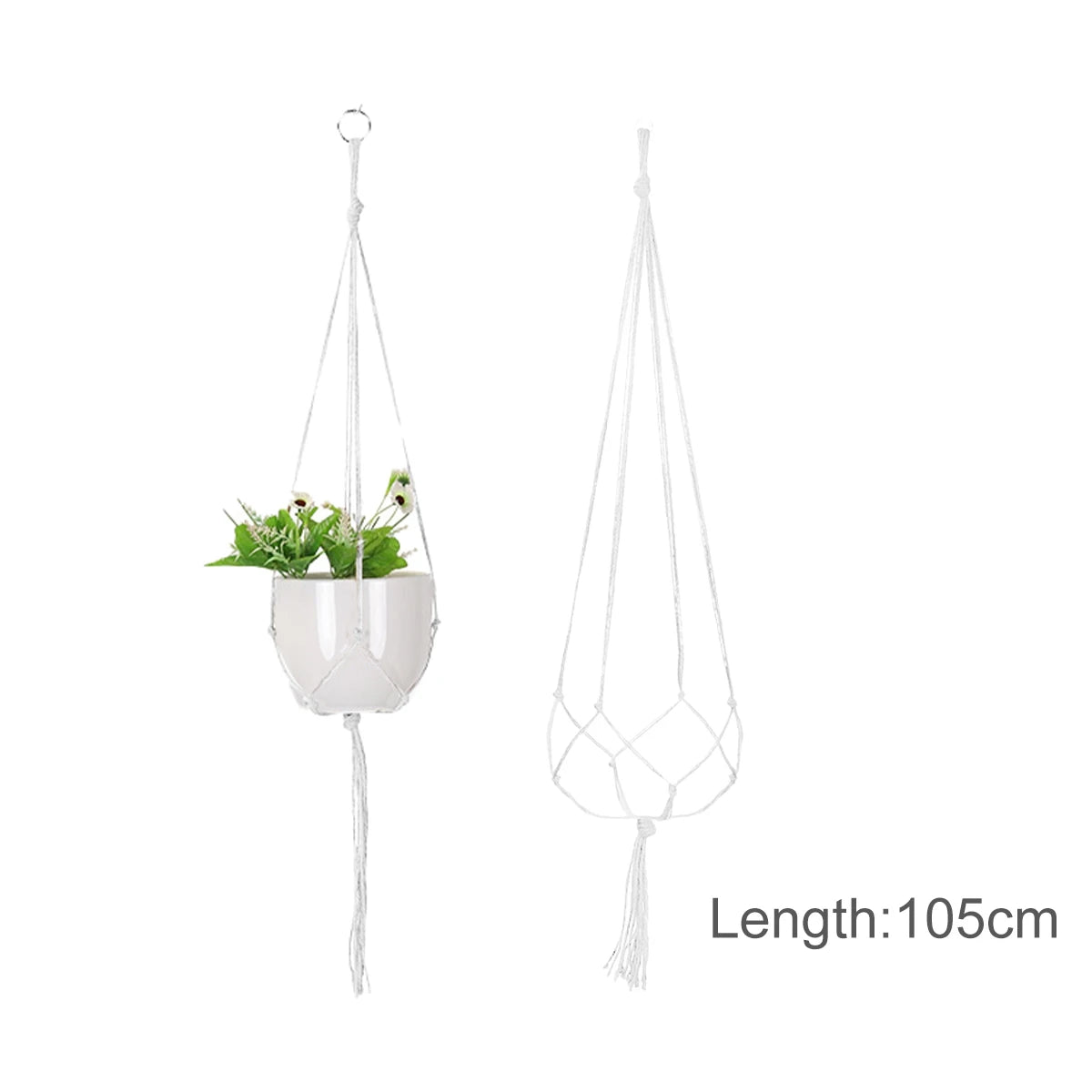 Macramé Mural Porte plantes - Paniers suspendus