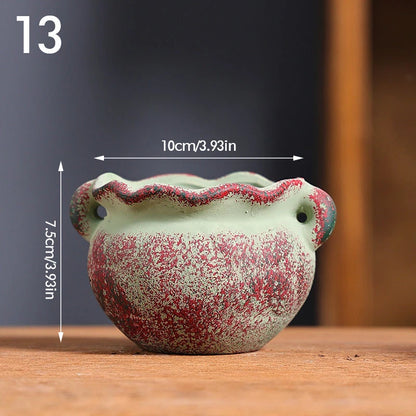 Pot de Fleurs en Céramique Vintage