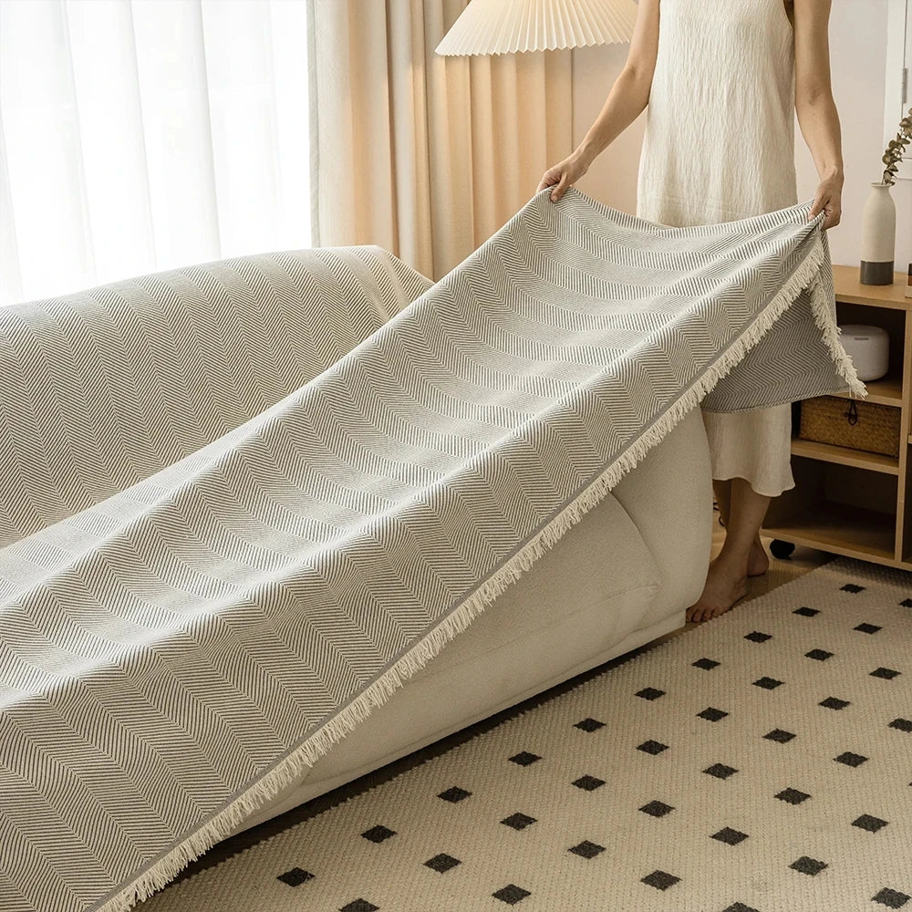 Housse de Canapé en Chenille Simple