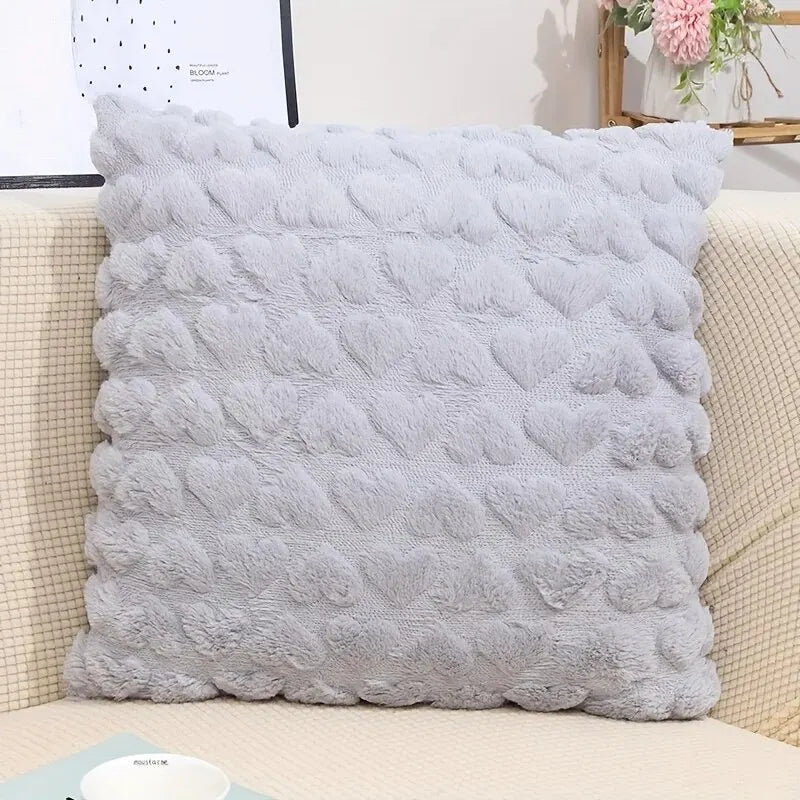Housse de Coussin à Motif Coeur