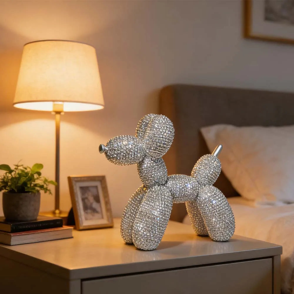 Chien Ballon Doré et Argenté