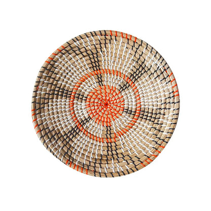 Panier Mural en Paille Colorée