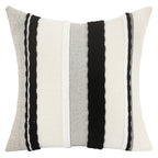 Housse de Coussin Bohème en chenille rayée