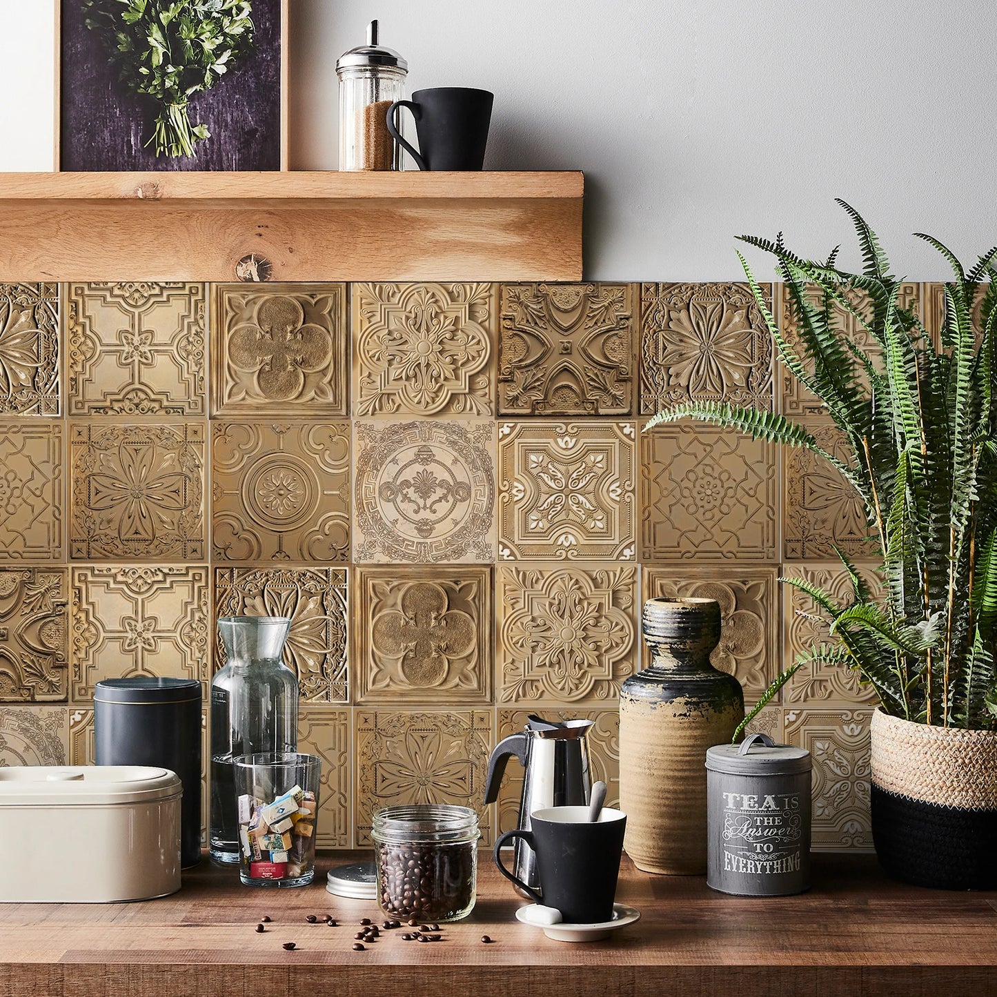 Autocollant Mural Effet carrelage