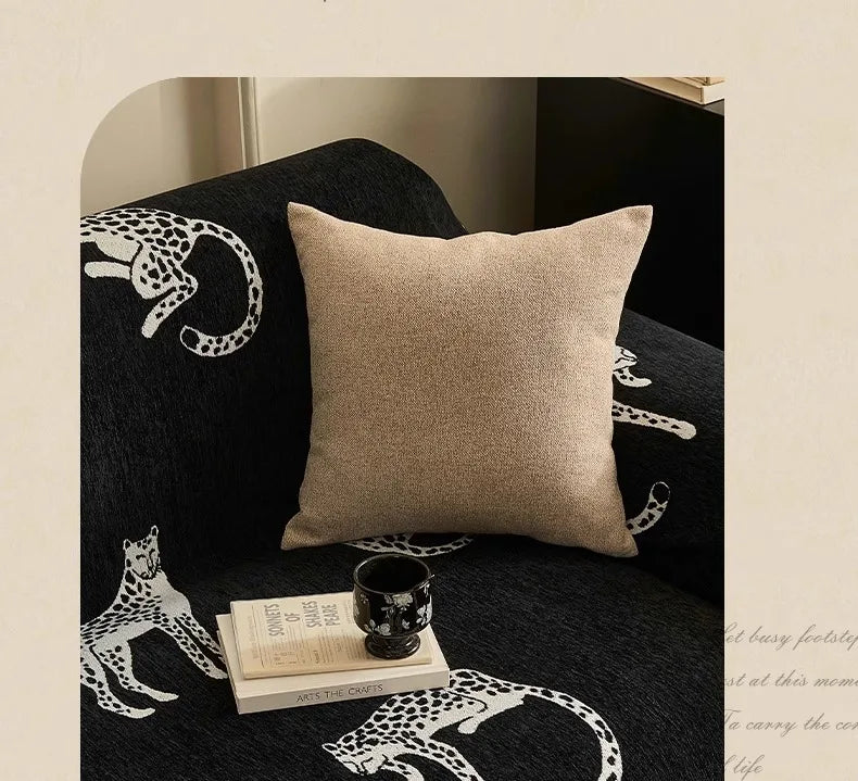 Housse de Canapé en Chenille Léopard