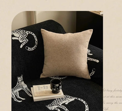 Housse de Canapé en Chenille Léopard
