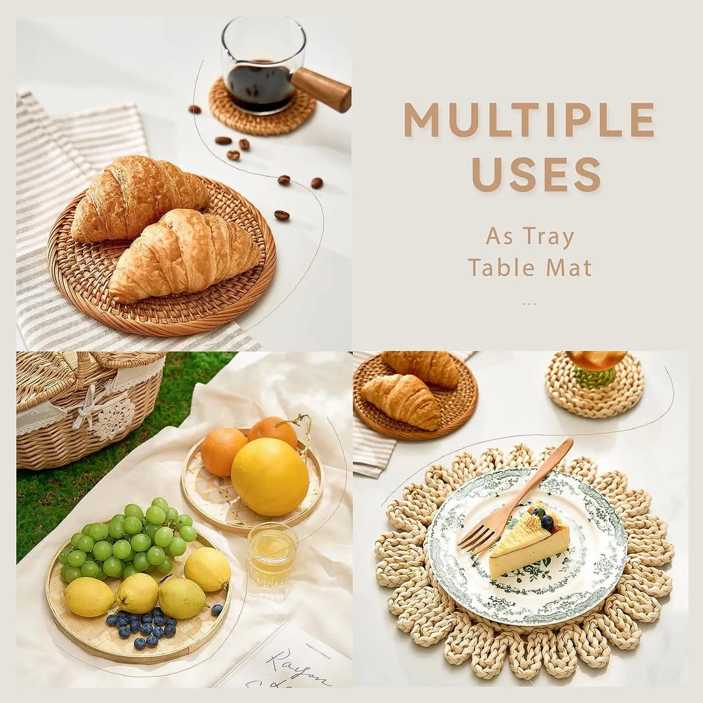 Panier Mural naturel Style Boho