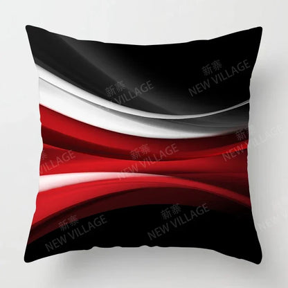 Housse de Coussin Rouge et Noir
