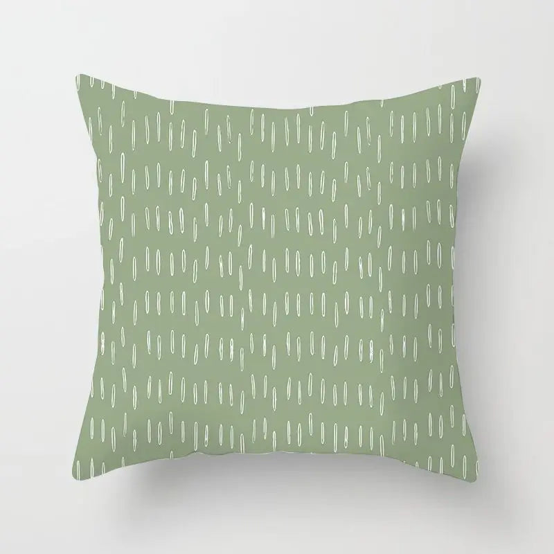 Housse de Coussin Décorative à Motif Géométrique