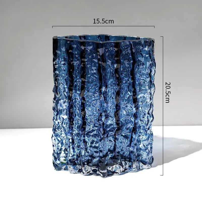 Vase en Verre Glacier Transparent
