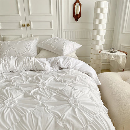 Parure de Lit à Fleurs Torsadées