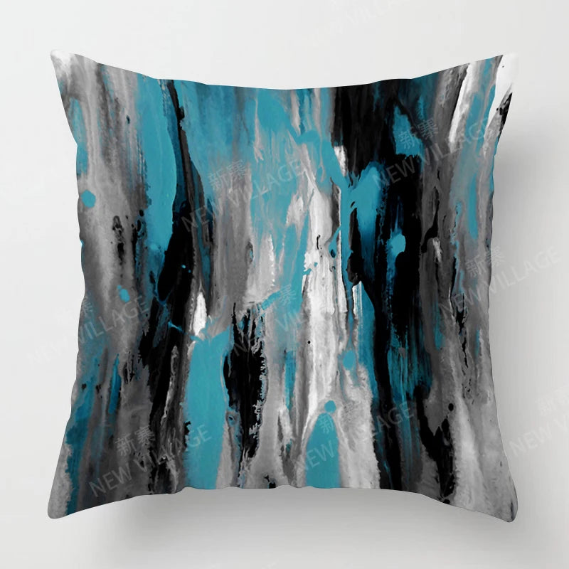 Housse de Coussin Verte Abstraite