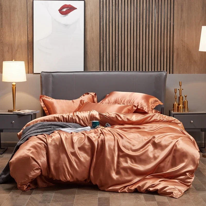 Parure Housse de Couette en Satin
