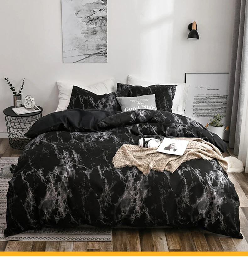 Parure Housse de Couette Motif Marbre