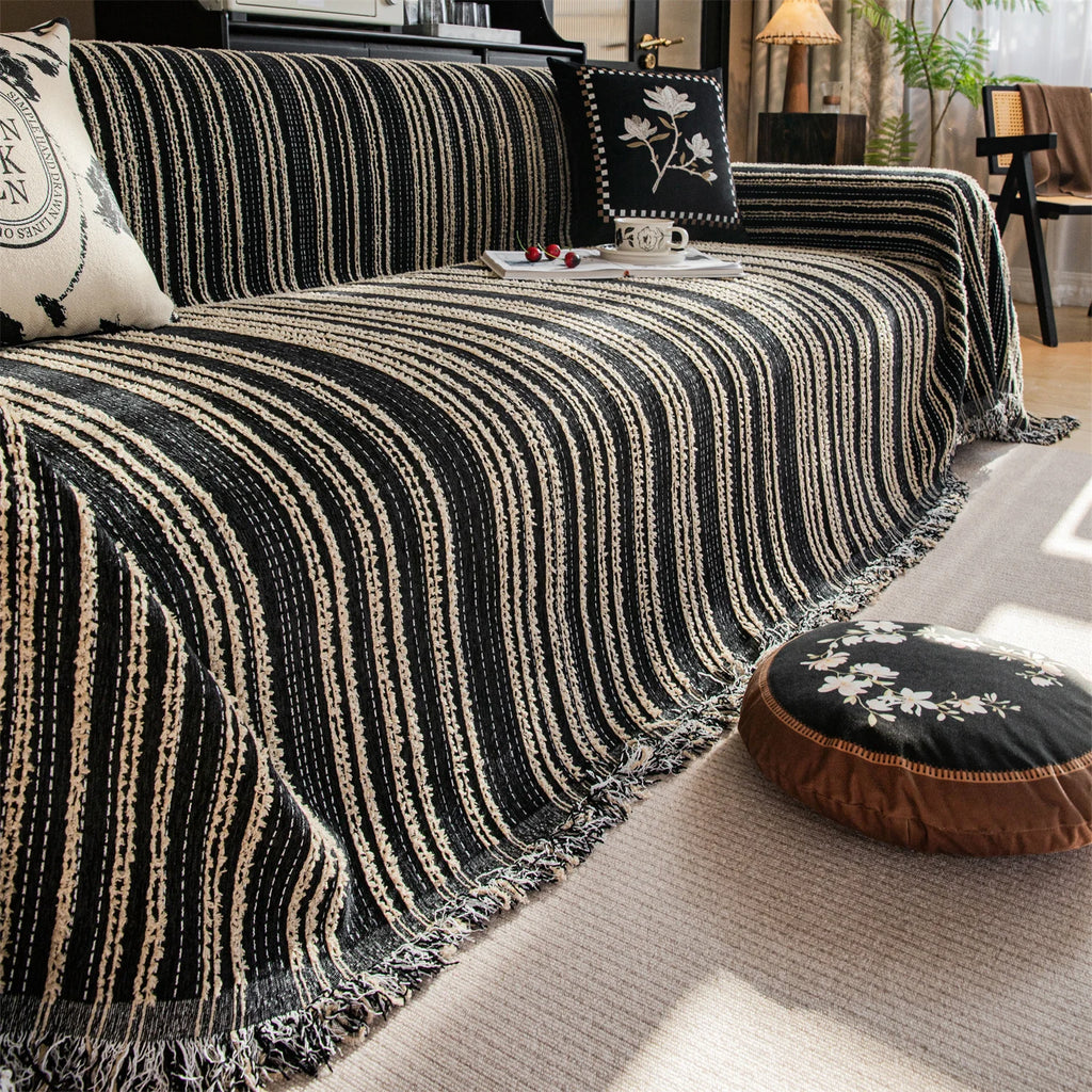 Housse de Canapé en Polaire Jacquard
