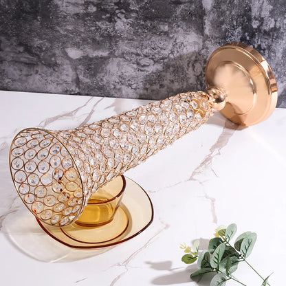 Vase en Cristal Doré