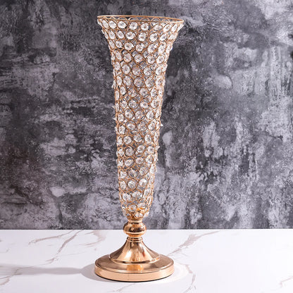 Vase en Cristal Doré