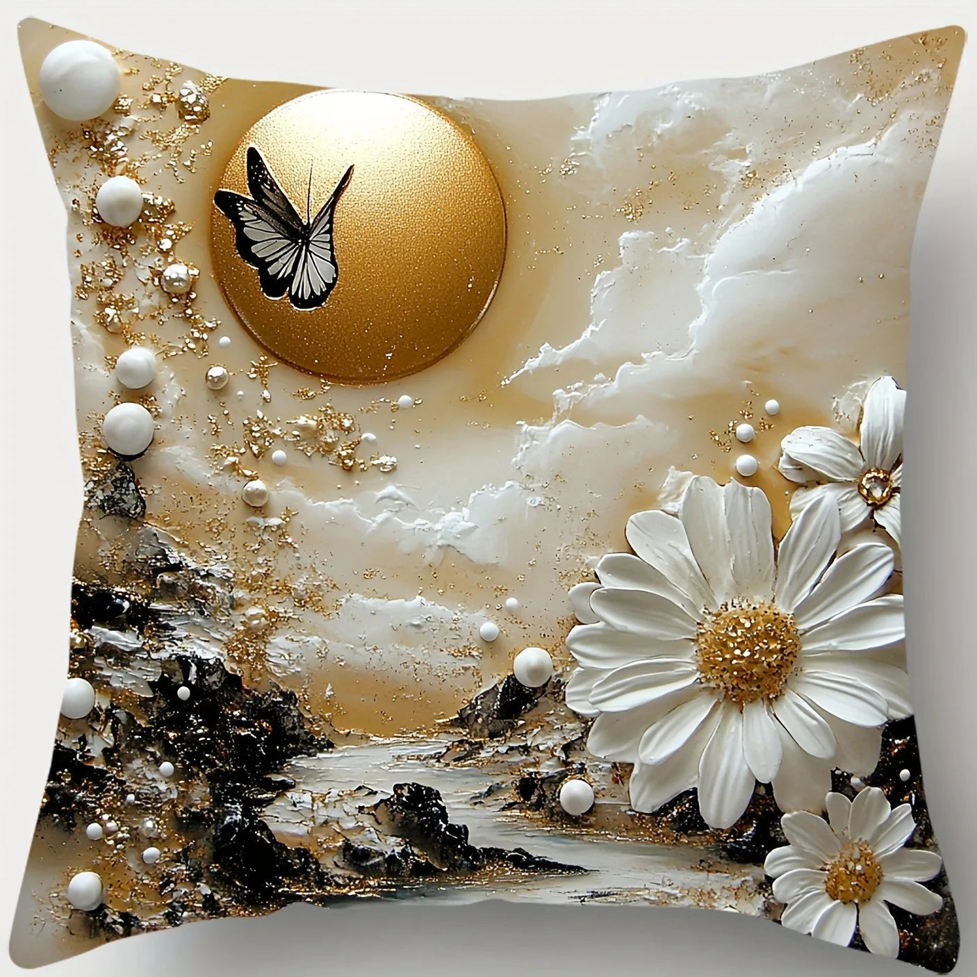 Housse de Coussin Motif Plage