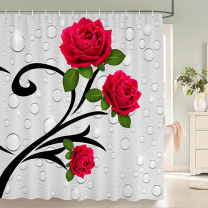 Rideau de Douche en Tissu Fleur