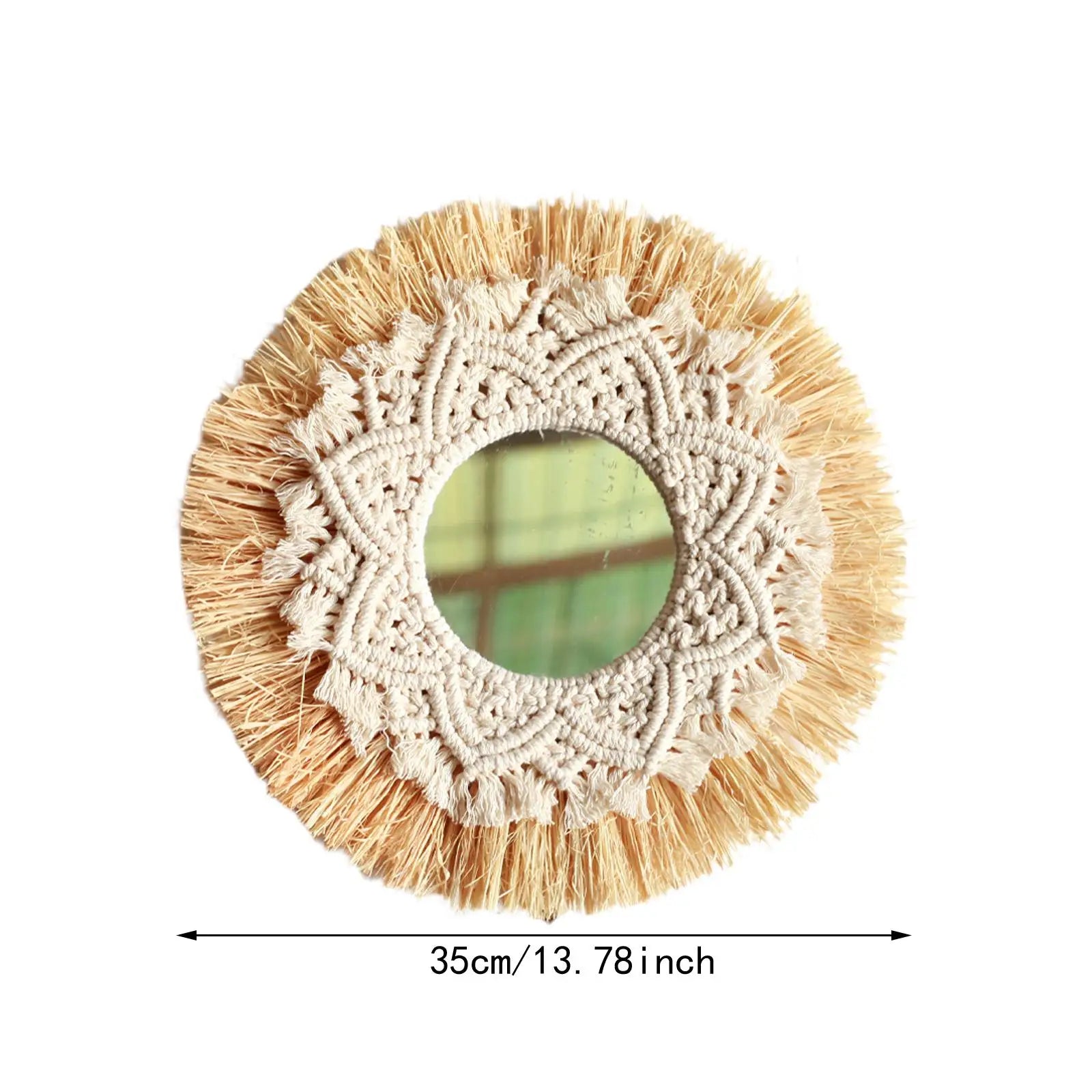 Miroir Décoratif en Macramé