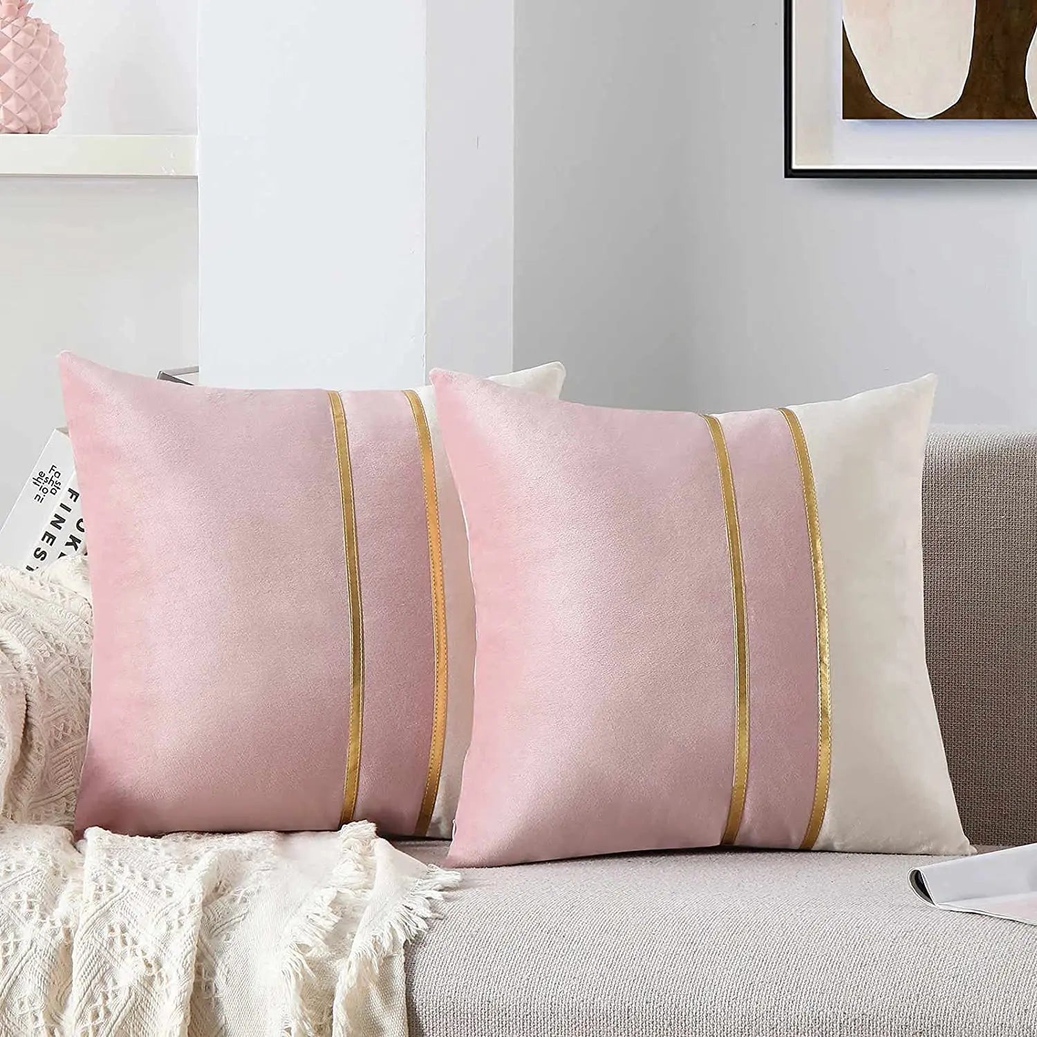 Housse de Coussin Décorative velours
