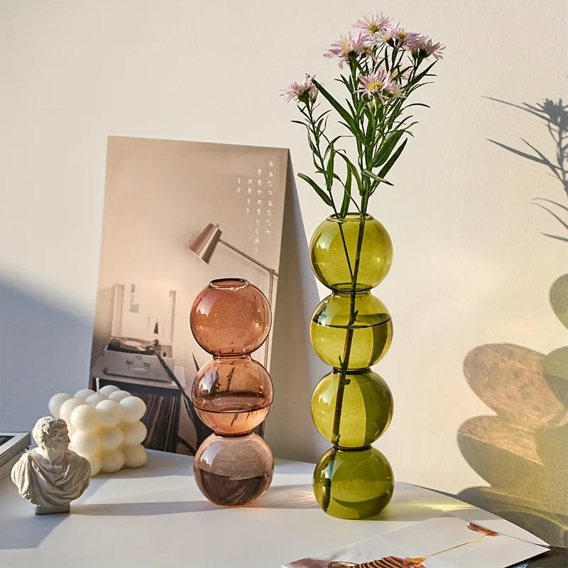 Vase en Verre à Bulles