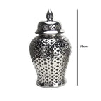 Vase en Céramique Doré Ajouré avec couvercle