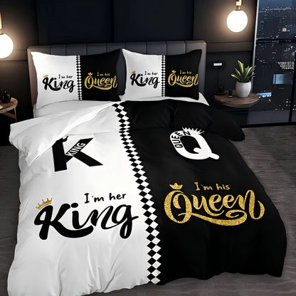 Parure Housse de Couette King Queen 3D