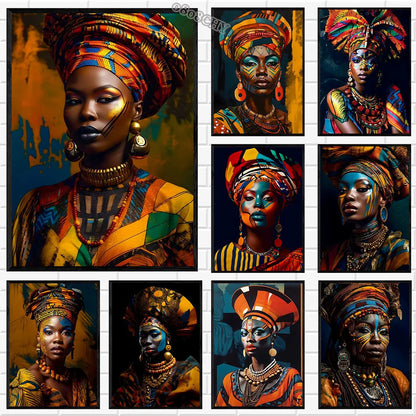 Tableau Moderne Femme Africaine