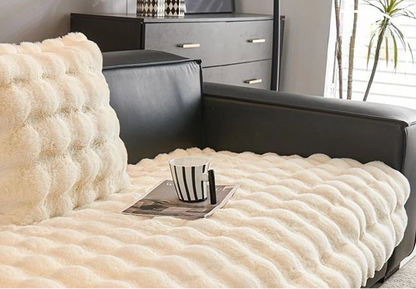 Housse de Canapé en Peluche de Fourrure