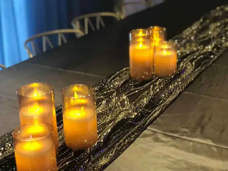 Bougies en Verre Doré Led