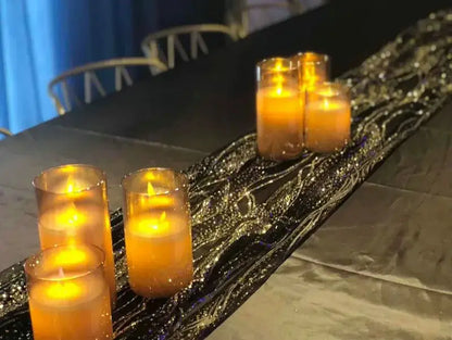 Bougies en Verre Doré Led