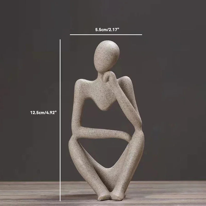 Statue abstraite du Penseur
