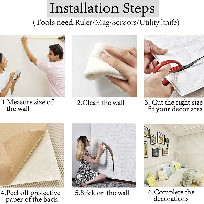 Autocollant Mural mousse 3D