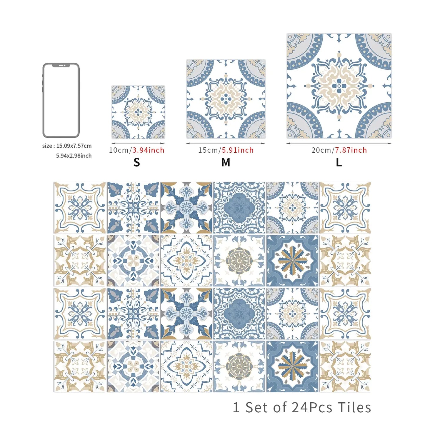 Autocollant Mural Effet carrelage