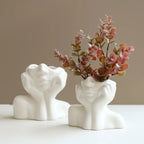 Vase en Résine Visage Femme