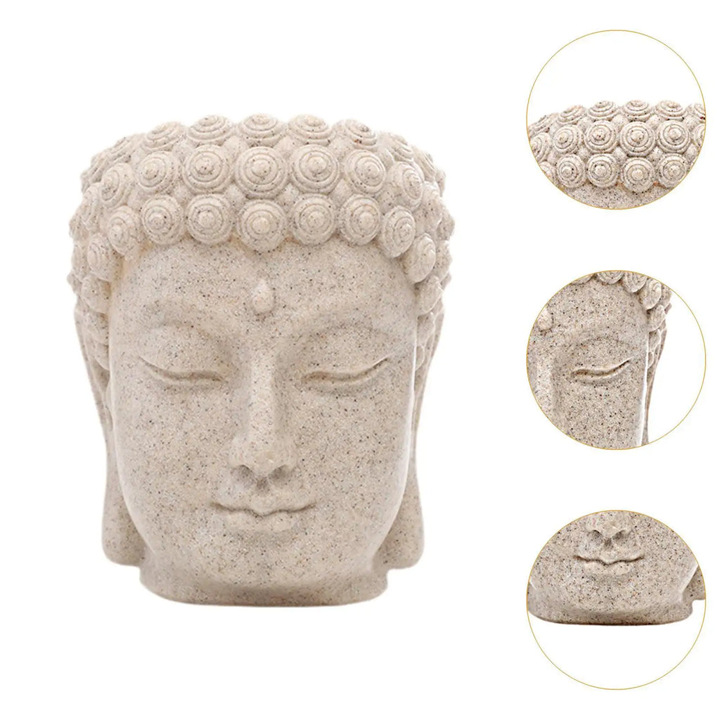 Pot de Fleurs Tête de Bouddha